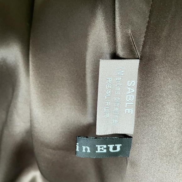 Sable coat with hood NEW! sz 40 - Picture 7 of 7